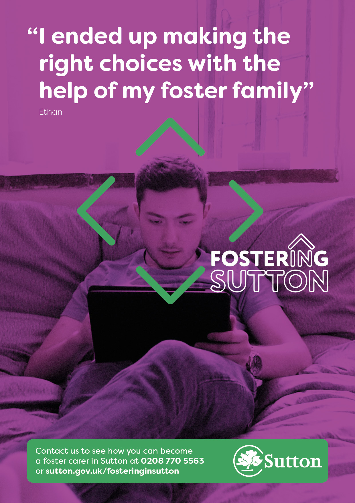 32_27 - SUT_Sutton Foster Carers Recruitment Campaign Phase 2_A4_Poster_quote_AW