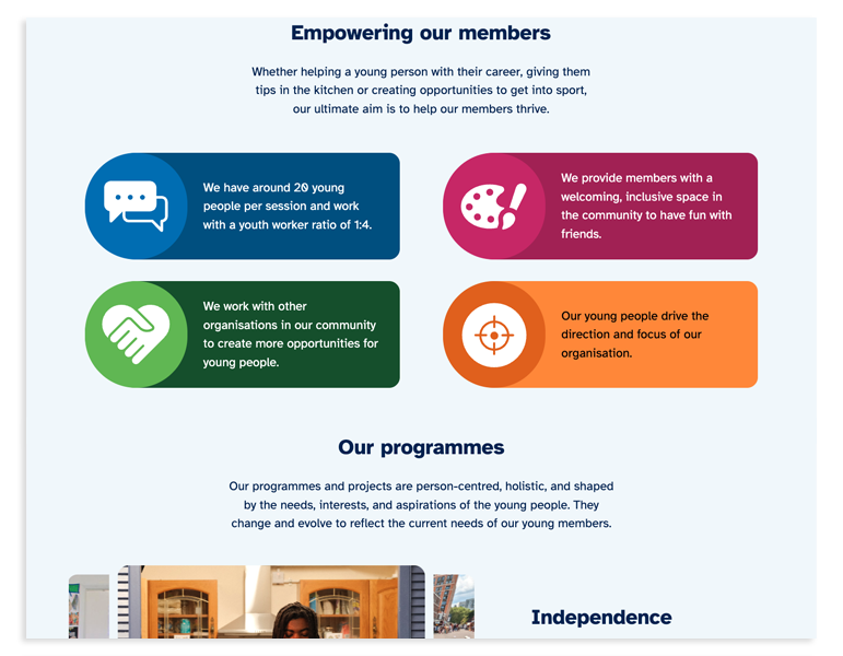 our programmes page